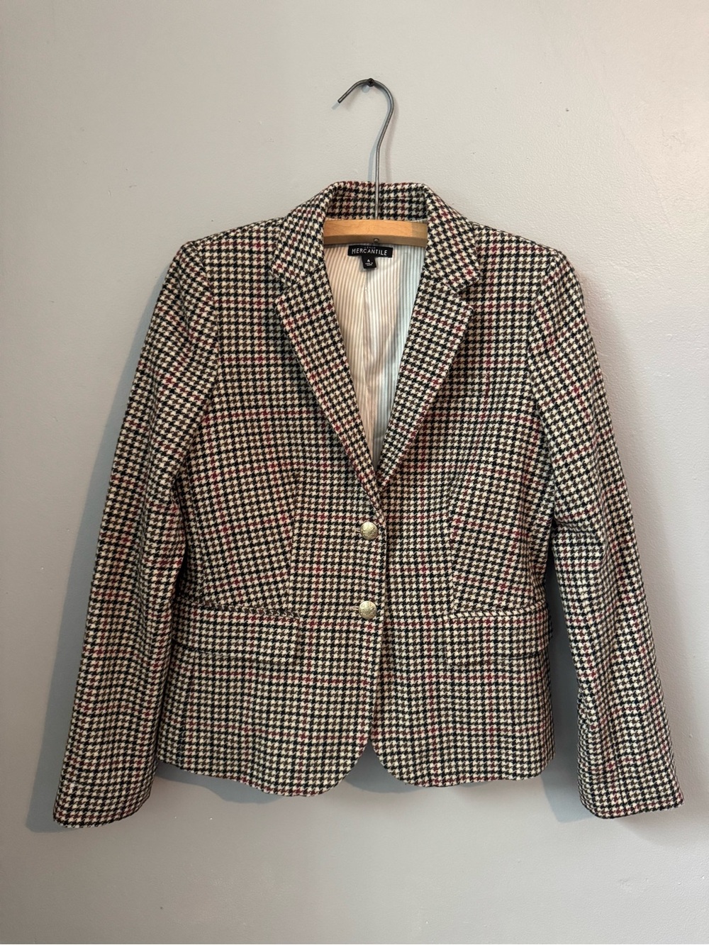 Gorgeous J Crew Wool Houndstooth Blazer